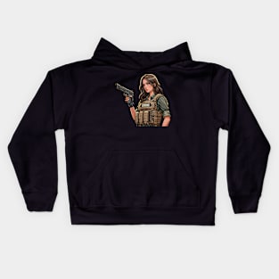 Tactical Girl Kids Hoodie